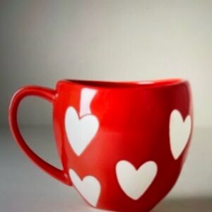 ❤️ ANTHROPOLOGIE VIDA ICON STONEWARE HEARTS COFFEE MUG NEW